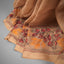 Kantha Vriksha Linen Saree – Natural Beige with Hand-Embroidered Marigold &amp; Terracotta Floral Jaal