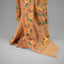 Kantha Vriksha Linen Saree – Camel Beige with Hand-Embroidered Marigold Blooms &amp; Verdant Foliage