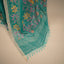 Kantha Vriksha Linen Saree – Peacock Teal with Hand-Embroidered Marigold Blossoms &amp; Lilac Foliage