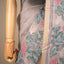 Kantha Vriksha Linen Saree – Muted Dove Grey with Hand-Embroidered Rose Pink &amp; Teal Botanical Jaal