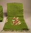 Malhar Olive Green Muslin Jamdani Unstitched Suit Set – Wine Floral Handwoven Motifs