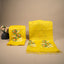 Malhar Lemon Yellow Muslin Jamdani Unstitched Suit Set – Multicolour Floral Handwoven Motifs