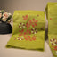 Malhar Chartreuse Green Muslin Jamdani Unstitched Suit Set – Terracotta Tree-of-Life Handwoven Motifs