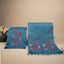 Malhar Teal Blue Muslin Jamdani Unstitched Suit Set – Terracotta Tree-of-Life Handwoven Motifs