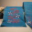 Malhar Teal Blue Muslin Jamdani Unstitched Suit Set – Terracotta Tree-of-Life Handwoven Motifs
