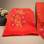 Malhar Sunset Coral Muslin Jamdani Unstitched Suit Set – Handwoven Floral Vine Motifs