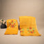 Malhar Bright Yellow Muslin Jamdani Unstitched Suit Set – Coral-Red Floral Handwoven Motifs