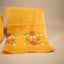 Malhar Bright Yellow Muslin Jamdani Unstitched Suit Set – Coral-Red Floral Handwoven Motifs