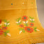 Malhar Bright Yellow Muslin Jamdani Unstitched Suit Set – Coral-Red Floral Handwoven Motifs