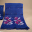 Malhar Royal Sapphire Blue Muslin Jamdani Unstitched Suit Set – Magenta Floral Handwoven Motifs