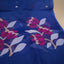 Malhar Royal Sapphire Blue Muslin Jamdani Unstitched Suit Set – Magenta Floral Handwoven Motifs