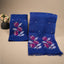 Malhar Royal Sapphire Blue Muslin Jamdani Unstitched Suit Set – Magenta Floral Handwoven Motifs