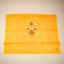 Malhar Bright Yellow Muslin Jamdani Unstitched Suit Set – Coral-Red Floral Handwoven Motifs
