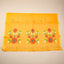 Malhar Bright Yellow Muslin Jamdani Unstitched Suit Set – Coral-Red Floral Handwoven Motifs