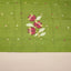 Malhar Olive Green Muslin Jamdani Unstitched Suit Set – Wine Floral Handwoven Motifs