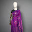Matka Silk Jamdani Saree - Royal Magenta Purple with Handwoven Multicolor Floral Motifs & Luminous Pallu