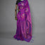 Matka Silk Jamdani Saree - Royal Magenta Purple with Handwoven Multicolor Floral Motifs & Luminous Pallu