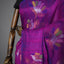 Matka Silk Jamdani Saree - Royal Magenta Purple with Handwoven Multicolor Floral Motifs & Luminous Pallu