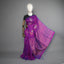 Matka Silk Jamdani Saree - Royal Magenta Purple with Handwoven Multicolor Floral Motifs & Luminous Pallu