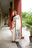 Ivory Heritage – Handwoven Pure Cotton Jamdani Saree in White and Charcoal Grey