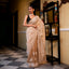 Beige Pure Organza Chikankari Handwork Saree