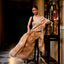 Beige Pure Organza Chikankari Handwork Saree
