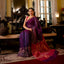 Dark Purple and Rani Pink Matka Jamdaani Saree