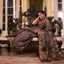 Black-Brown Pure Matka Tissue Jamdaani Saree