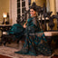 Teal and Gold Pure Muslin Jamdaani Saree