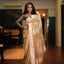 Ethereal Harmony - The Beige Jamdani Pure Silk, Pure Cotton, Pure Satin Drape