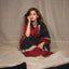 Handwoven Black Pure Khaadi Cotton Saree with Crimson accents
