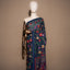 Garden of Timeless Weaves - Pure Khadi Navy Blue Jamdaani Saree