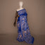 Royal Blue Kantha Saree with Beige Embroidery