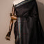 Elegant Black Kanjivaram Silk Saree with Multi-coloured border