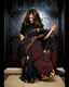 Flame in the Dark, Pure Muslin Black, Gold and Red Jamdaani Saree